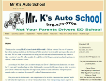 Tablet Screenshot of mrksautoschool.com